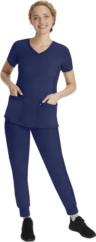Miniatura 3 de Healing Hands Jogger Scrubs for Women Six Pocket Tara Scrub Pant 9233 Purple Label