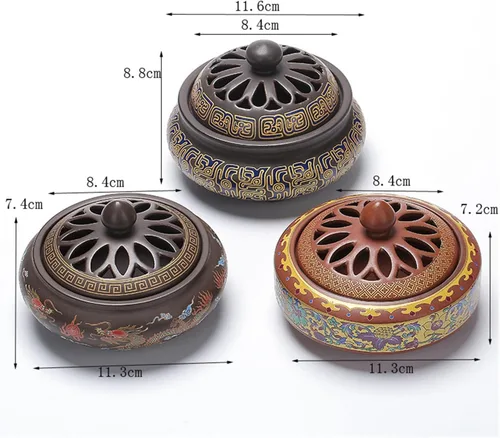 Miniatura 2 de Quemador de incienso para decoración creativa del hogar, quemador de incienso de cerámica, artesanía clásica, regalo, lágrima, yoga, habitación
