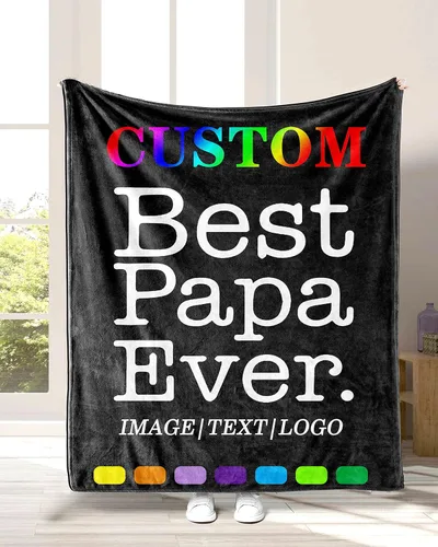 Miniatura 12 de Manta para papá, regalos para papás o abuelo de parte de nietos, manta suave para el abuelo, regalo del día del padre, regalo de Navidad para papá