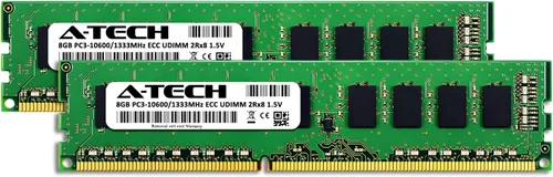 Miniatura 2 de A-Tech Kit de 16 GB (2 x 8 GB) RAM para Supermicro Super X9SCL-F DDR3 1333MHz PC3-10600 ECC-UDIMM 2Rx8 1.5V ECC actualización de memoria
