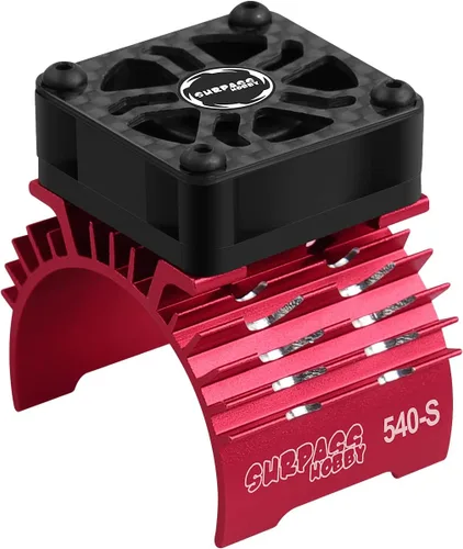 Miniatura 9 de Ventiladores de enfriamiento de motor de coche RC Surpass Hobby Ventilador doble de 30 mm con disipador de calor metálico 3650 3660 540 550