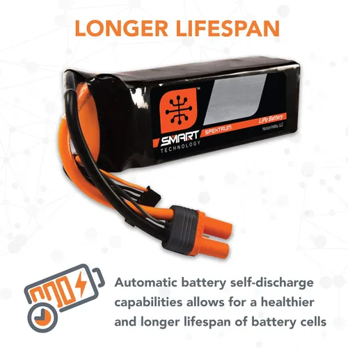 Miniatura 5 de Spektrum 14.8V 5000mAh 4S 30C Smart LiPo Batería: IC5, SPMX50004S30