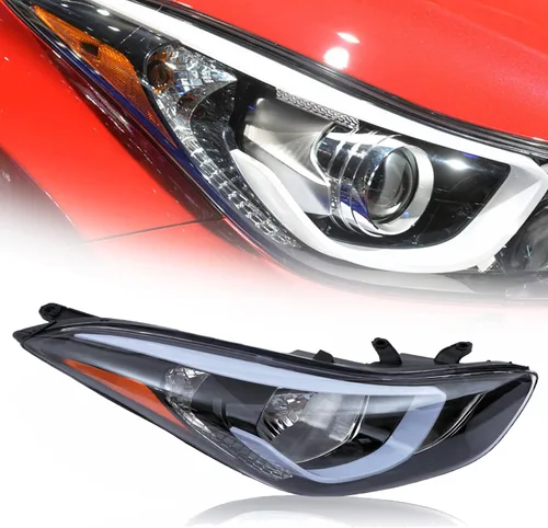 LYNICESHOP Lámpara halógena para faros delanteros, conjunto de faros de proyector, para Hyundai Elantra 2014 2015 (Submodelo: GL, GLS, L, Limited,