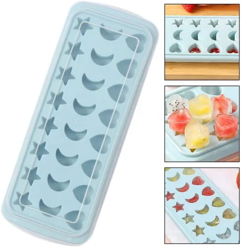 Miniatura 5 de OSALADI Molde de silicona para cubitos de hielo de 24 cavidades, moldes de chocolate en forma de estrella, molde de jabón, moldes para hornear
