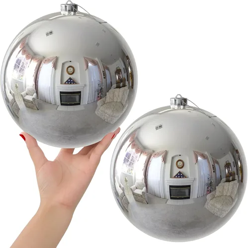 Miniatura 32 de Bolas de Navidad Grandes de 3.2" en Azul Bebé - Adornos para Árbol de Navidad, Bolas Colgantes Inastillables para Cumpleaños, Halloween, Boda