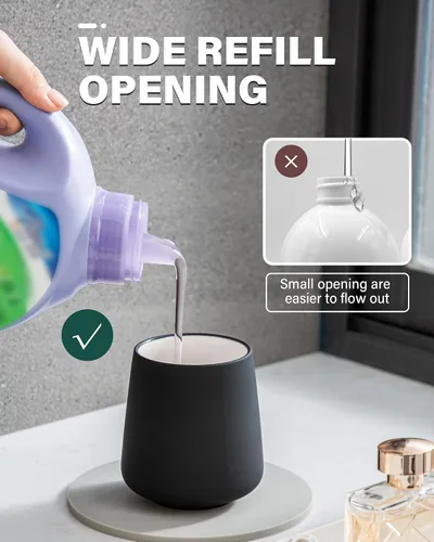 Miniatura 2 de Dispensador de jabón de manos de espuma, dispensador de bomba de mano de loción de baño de 12 onzas, dispensador de jabón espumoso de cerámica