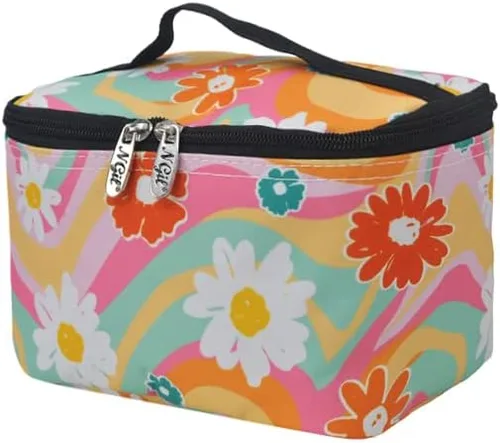 Miniatura 43 de NGIL Bolsa de cosméticos de viaje, bolsa organizadora de maquillaje para mujeres y niñas, Azul Rey Diamantina, Casual