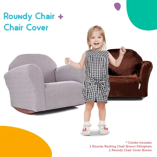 Miniatura 8 de KEET Roundy - Silla para niños, silla combinada con funda, color marrón