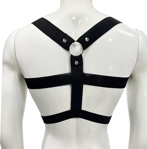 Miniatura 3 de Arnés de nylon fuerte del pecho del cuerpo de los hombres del apoyo elástico del apoyo del club desgaste trajes