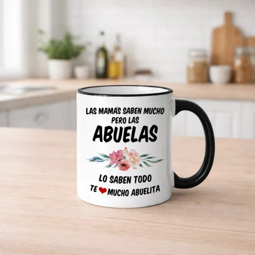Miniatura 7 de Casitika Las Mamás Saben Mucho Pero Las Abuelas Lo Saben Todo. Taza de café Abuela – Regalo para la abuela española, divertida taza de cerámica