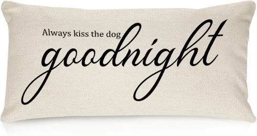 Miniatura 7 de Sweet Dreams - Fundas de almohada lumbar de lino y algodón de 12 x 18 pulgadas, funda de almohada rectangular decorativa de granja, divertida