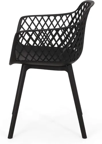 Miniatura 6 de Christopher Knight Home Delia Silla de comedor al aire libre (juego de 2), color negro