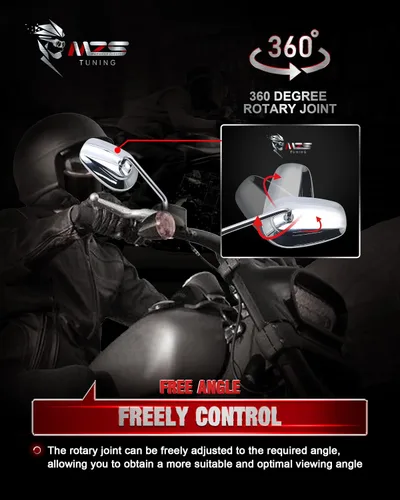 Miniatura 5 de MZS Espejos de motocicleta de carreras, espejo retrovisor lateral negro compatible con EX 500 2024-2025 / ZX6R 2013-2023 / EX300 ABS 2013-2018 / EX