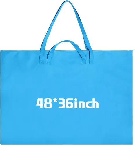 Miniatura 10 de Abbylike 1 bolsa de 48 x 36 pulgadas para portafolio de arte, funda de transporte de nailon impermeable grande con correa para el hombro, para Negro