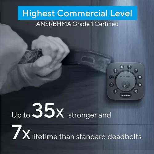 Miniatura 8 de ULTRALOQ U-Bolt - Cerradura inteligente 5 en 1 sin llave con control de aplicación, cerradura de teclado, abertura automática, bloqueo automático