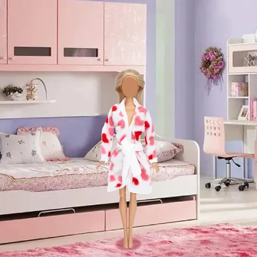 Miniatura 3 de SOTOGO 11 piezas de ropa de muñeca y accesorios para muñecas de 11.5 pulgadas, juego para dormir bien incluye 6 juegos de pijamas hechos a mano