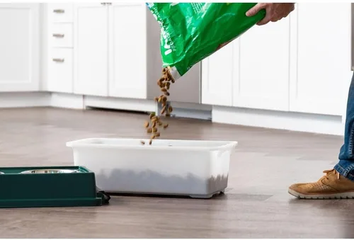 Miniatura 3 de IRIS Remington - Comedero elevado mediano de 13 libras/12 cuartos de galón con recipiente hermético de almacenamiento de alimentos para mascotas