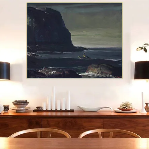 Miniatura 4 de Pinturas famosas Impresión de lienzo George Bellows "Swell Swell" Lienzo Imagen de arte de pared para decoración de oficina 27.6x33.5 in Sin marco