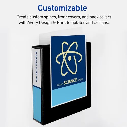 Miniatura 5 de Avery Carpeta resistente de 3 anillos con One Touch EZD, Carpetas de 2 pulgadas de 3 anillos, versátil para uso en el hogar, escuela y oficina