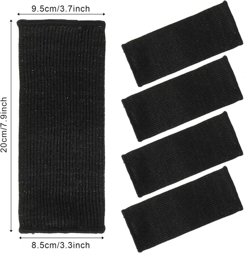 Miniatura 2 de Neer 4 pares de mangas protectoras para brazos para piel delgada, anticortes, resistentes a quemaduras, funda para antebrazo para cocina y Negro