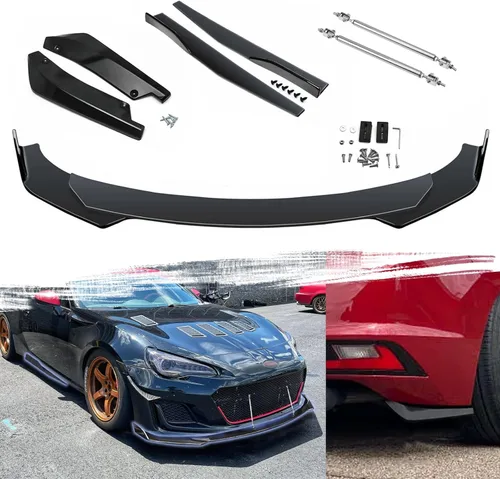Miniatura 12 de x xotic tech Alerón Labio Universal para Parachoques Delantero Spoiler Barbilla Divisor Difusor Protector Ala Guardabarros Moldura Kit de Carrocería