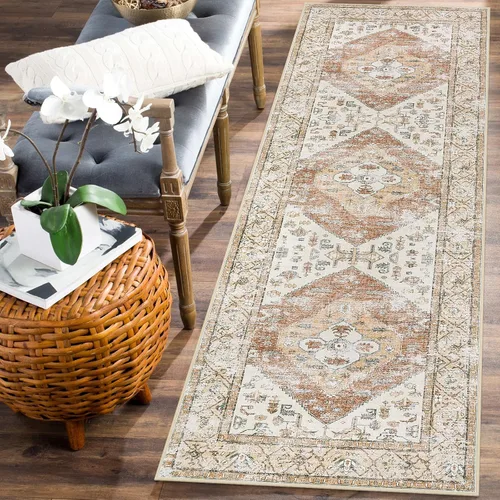 Miniatura 20 de Beeiva Alfombra bohemia lavable de 2 x 3 pulgadas, tapete ultra fino para puerta de entrada interior, tapete antideslizante para puerta delantera