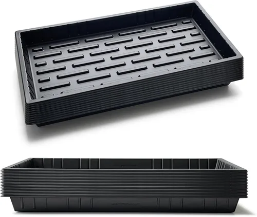 Miniatura 10 de RooTrimmer Bandejas de Cultivo, 1020 Bandejas de Vivero de Plantas de Servicio Pesado, Bandeja Plana Iniciadora de Semillas para Plántulas