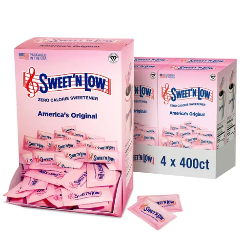 Miniatura 9 de Sweet'N Low Paquetes de edulcorante cero calorías, 100 unidades, kosher y sin gluten, bajo índice glucémico, paquetes individuales de endulzante