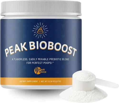 Peak BioBoost - Suplemento de fibra prebiótica - Suplementos nutricionales digestivos sin sabor - Polvo prebiótico fácil de disolver - Sin gluten,