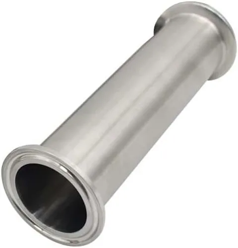 Miniatura 3 de Tubo de carrete sanitario Tri Clamp Tube 2 pulgadas de longitud con 1.5 pulgadas Tri Clamp 1.988 in Férula Brida 304 Tubo redondo sin costura