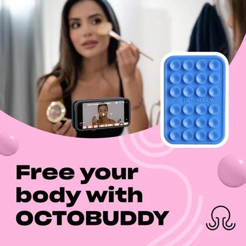 Miniatura 3 de OCTOBUDDY Classic MAX - Funda adhesiva de silicona con succión para teléfono - Manos libres, soporte de agarre fuerte para selfies y videos - Jay