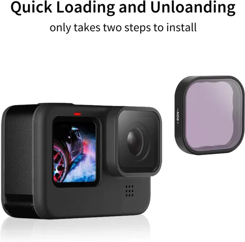 Miniatura 5 de AFAITH Paquete de 4 filtros de lente ND CPL para GoPro Hero 12/11/10/9 negro, paquete de 4 (CPL ND8 ND16 ND32) Juego de protectores de lente