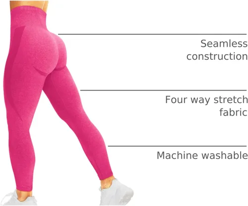 Miniatura 35 de HIGORUN - Leggings sin costuras para mujer, moldeadores, con diseño gráfico de sonrisas, de cintura alta, para el gimnasio, yoga o hacer ejercicio