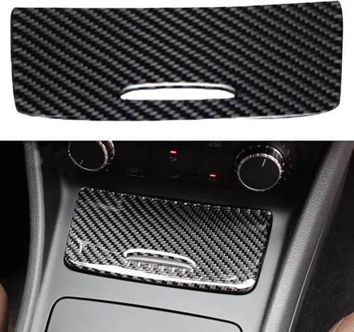 Miniatura 8 de x xotic tech Interruptor de control de aire acondicionado, marco de fibra de carbono real, compatible con Mercedes Benz A180 CLA180 CLA200 CLA250