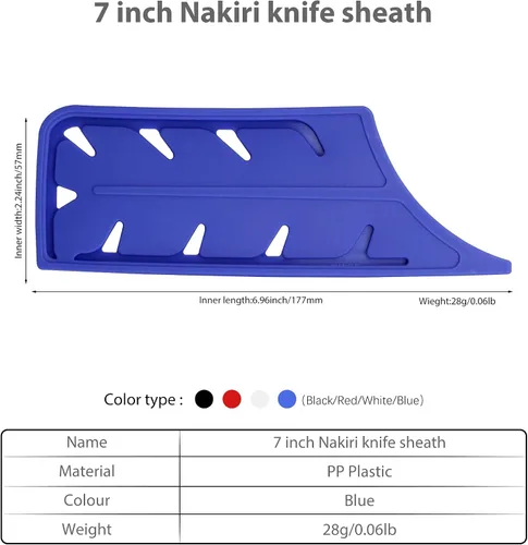 Miniatura 3 de XYJ Juego de 2 fundas de seguridad para cuchillos de seguridad, protector de borde, funda universal para cuchillos, cuchilla, protector de Azul