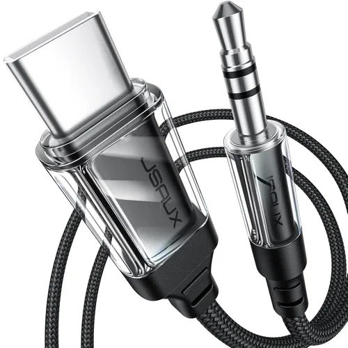 Miniatura 17 de JSAUX - Cable USB C a conector de audio auxiliar de 3,5 mm para iPhone 17 Pro Max/Air [1 m], cable tipo C a auriculares de 3,5 mm para coche estéreo