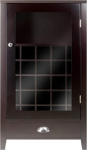 Miniatura 4 de Winsome Gabinete modular de madera para vino de Burdeos con ranura para 25 botellas