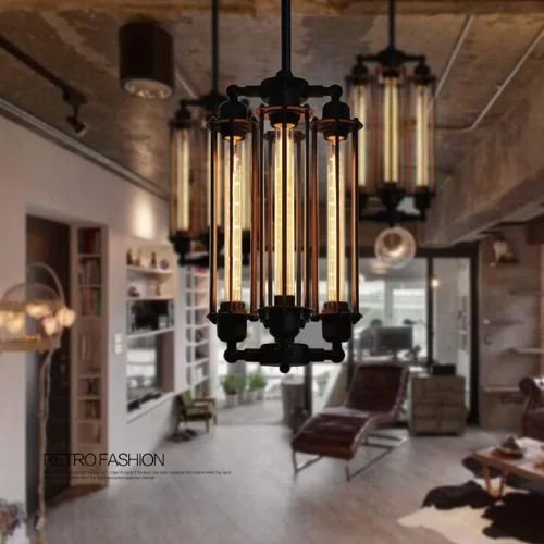 Miniatura 6 de Vintage loft lámparas de techo lámparas lámparas steampunk colgante iluminación colgante lámpara negro