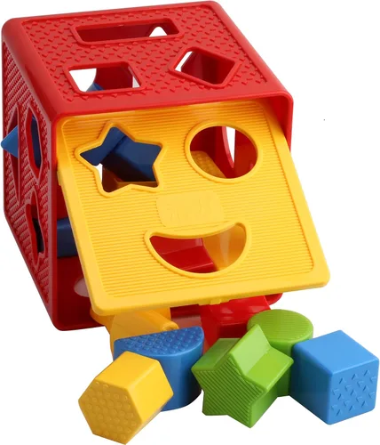 Miniatura 3 de Play22 Juguete clasificador de formas de bloques para bebés, bloques para niños, incluye 18 formas, reconocimiento de color de aprendizaje, caja