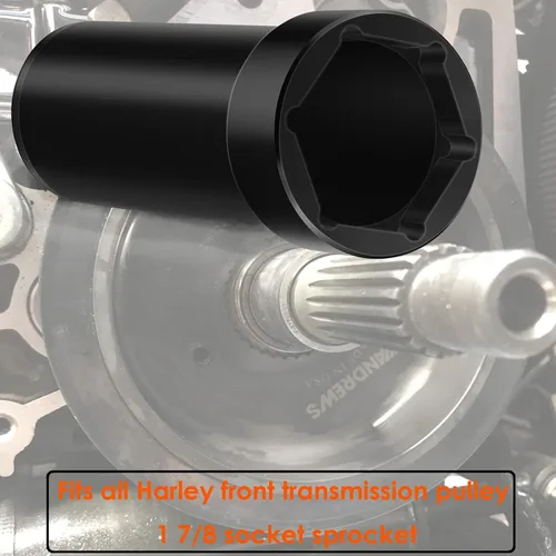 Miniatura 2 de Moker llave con muesca para eje principal/polea contratuerca, compatible para Harley Davidson Twin Cam y Big Twin eje principal contratuerca