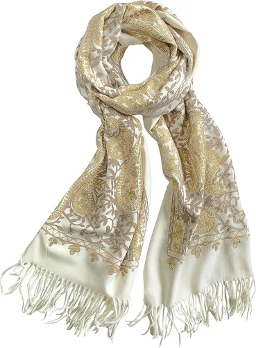 Miniatura 24 de Urban CoCo Chal Bordado con Borlas de Tamaño Grande para Mujer, Bufanda de Mujer