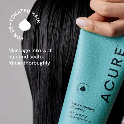 Miniatura 5 de Champú ultrahidratante de Acure - Champú hidratante para mujeres y hombres, hidrata y suaviza el cabello fino, seco, dañado y con tratamiento