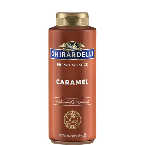 Ghirardelli Botella exprimible de salsa de caramelo, 16 onzas (paquete de 1)