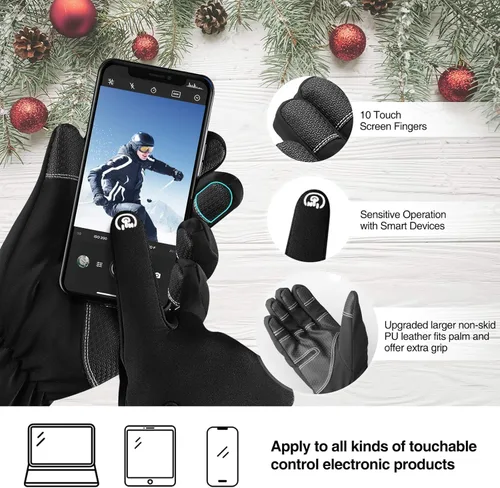 Miniatura 3 de Balhvit -10℉ Waterproof Winter Gloves for Men & Women, 5-Layer Ski & Snow Gloves for Cold Weather, Breathable Warm Gloves with Touch Screen Fingers