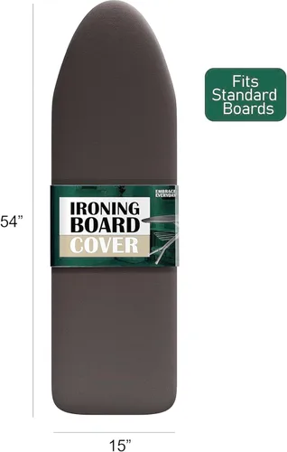 Miniatura 2 de Hearth & Harbor Funda para tabla de planchar y almohadilla de tamaño completo 15x54, acolchado grueso resistente a quemaduras con borde elástico