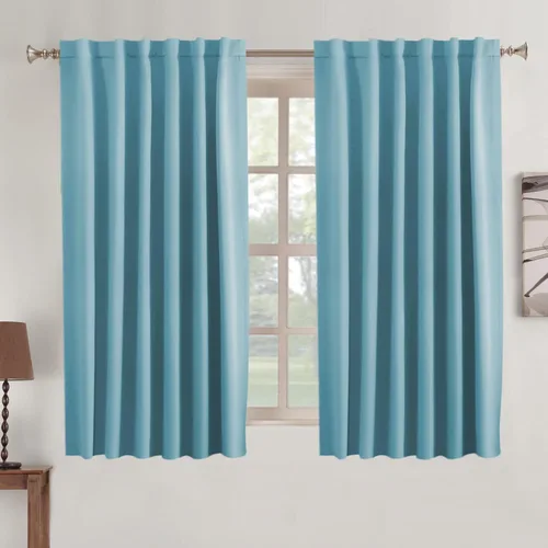 Miniatura 16 de Turquoize Cortinas Opacas para Tratamiento de Ventana con Trabillas Traseras para Sala de Estar/Dormitorio, Tratamientos de Ventana con Aislamiento