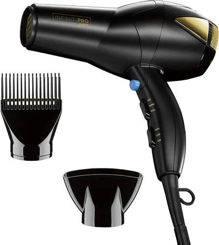 Miniatura 9 de Secador de pelo Infiniti Pro Conair con difusor innovador, mejora rizos y ondas mientras reduce el encrespamiento, azul oscuro Difusor multicámara
