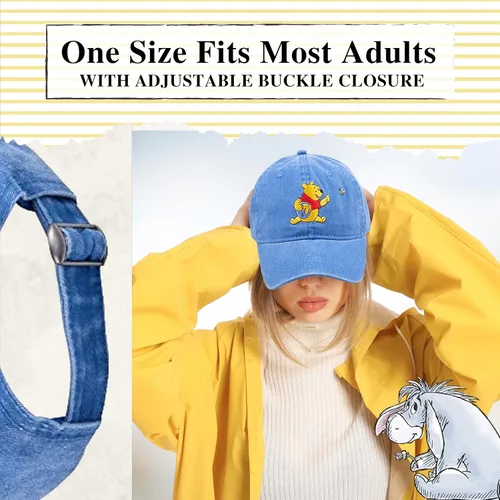 Miniatura 4 de Disney Winnie The Pooh Dad Hat, Adjustable Cotton Baseball Cap with Curved Brim