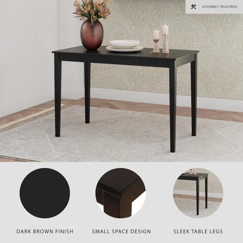 Miniatura 4 de Signature Design by Ashley Kimonte - Mesa rectangular de comedor, color negro