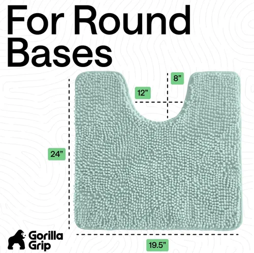 Miniatura 335 de Gorilla Grip - Tapete de baño de felpilla gruesa, suave y absorbente, secado rápido, de microfibra, con reverso de caucho, para piso de ducha, Nube